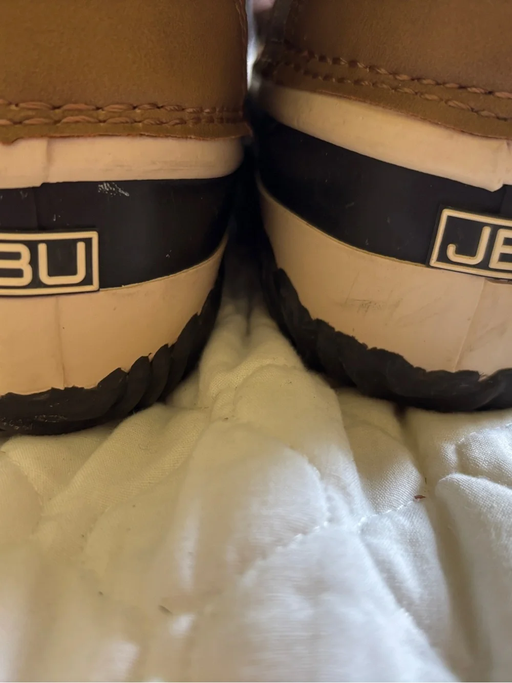JBU Women's Brown, Blue & Cream Waterproof Winter Boots
